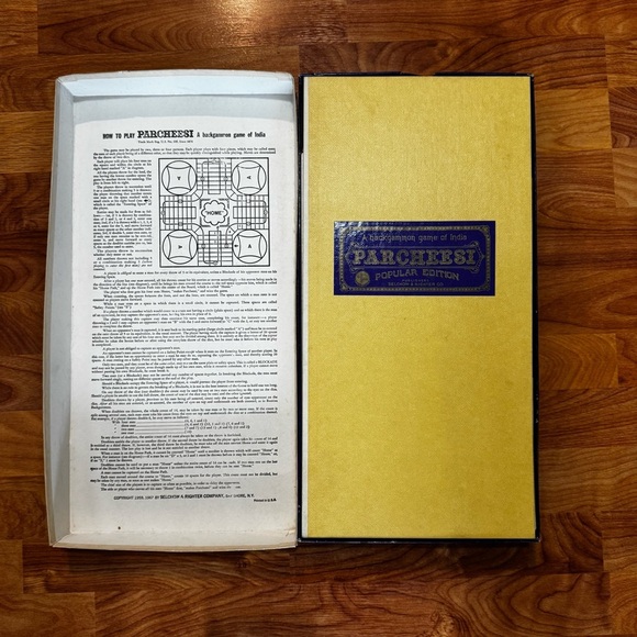 PARCHEESI Board Game - Gold Seal Edition No. 2 - Vintage 1964 Selchow & Righter - Picture 6 of 16
